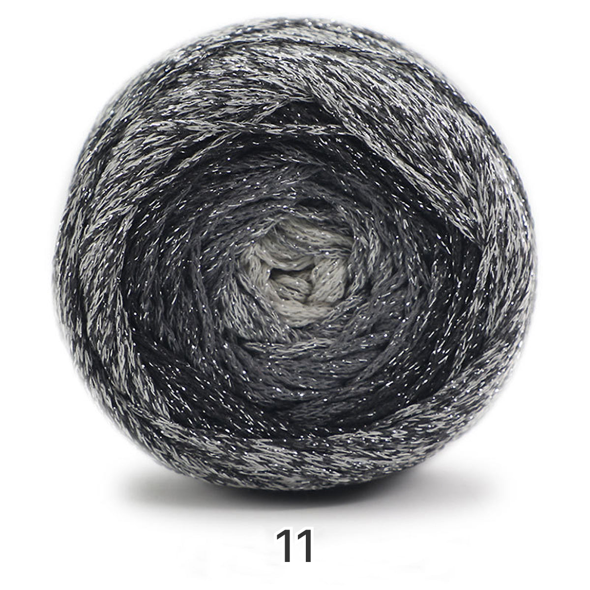 Galaxy Cake Yarn(ギャラクシーケーキヤーン)200g|銀河のように輝くグラデーション|韓国トレンド・Y2K|キラキラ銀糸入り|バッグ編みに|大容量