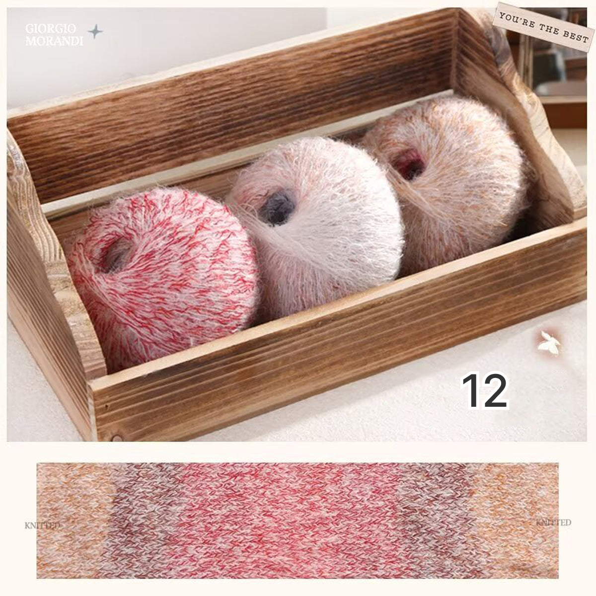 Hane Mohair(ハネモヘア)50g|グラデーションモヘア糸|羽のように軽やかでシルクのような艶感|全12色