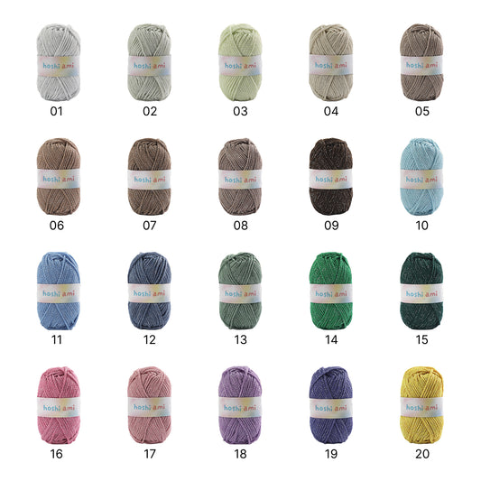 Starlight Lame Cotton(スターライト・ラメコットン)50g|ふんわりコットン×きらめく銀糸|バッグ・帽子・韓国風小物に|高見えデザイン|全29色