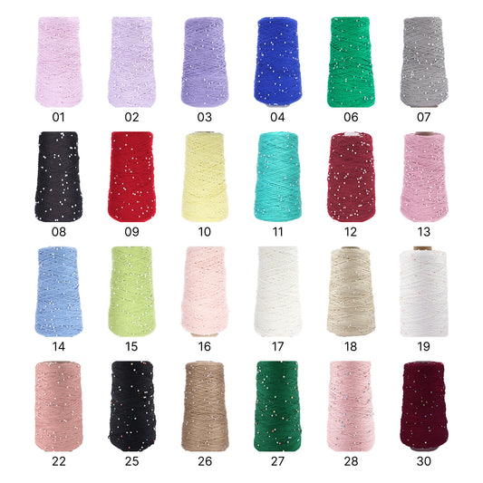 Pearl Cotton(パールコットン)350g|真珠のような輝き|パールビーズ入りシルケットコットン|上品な艶と涼やかなサマーヤーン|韓国トレンドのバレエコア風|全75色
