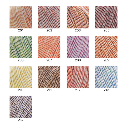 Mix Lily Yarn(ミックスリリヤーン)150g|絵画のようなミックスカラー|コットン混リリヤーン|約375mの大容量|ウェア・ブランケットに|全13色