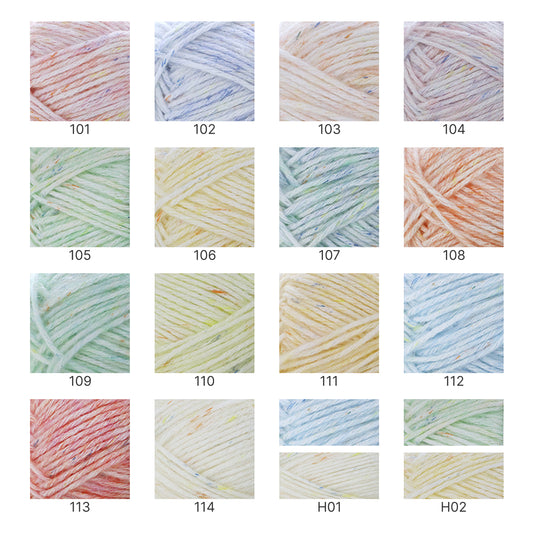 【手編みキット】Mousse Hana Shawl(ムースハナショール)|花モチーフつなぎの三角ショール|コットン入り|冷房対策にも|全16タイプ|編み図+動画付き