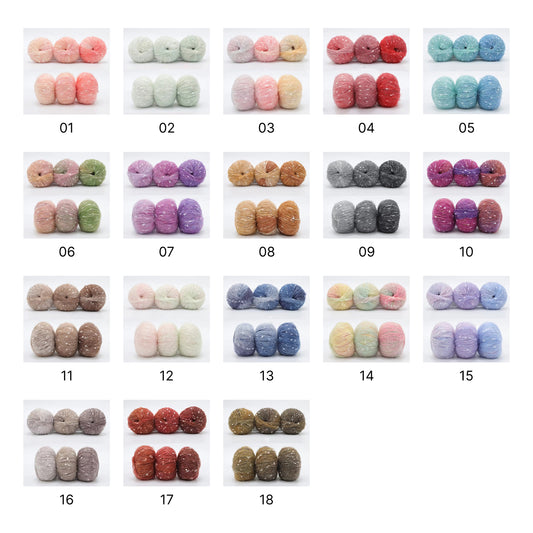Milky Way Mohair(ミルキーウェイ・モヘア)50g|美しい段染め|ふわふわのウール・モヘア混|マフラー作りに|全18色