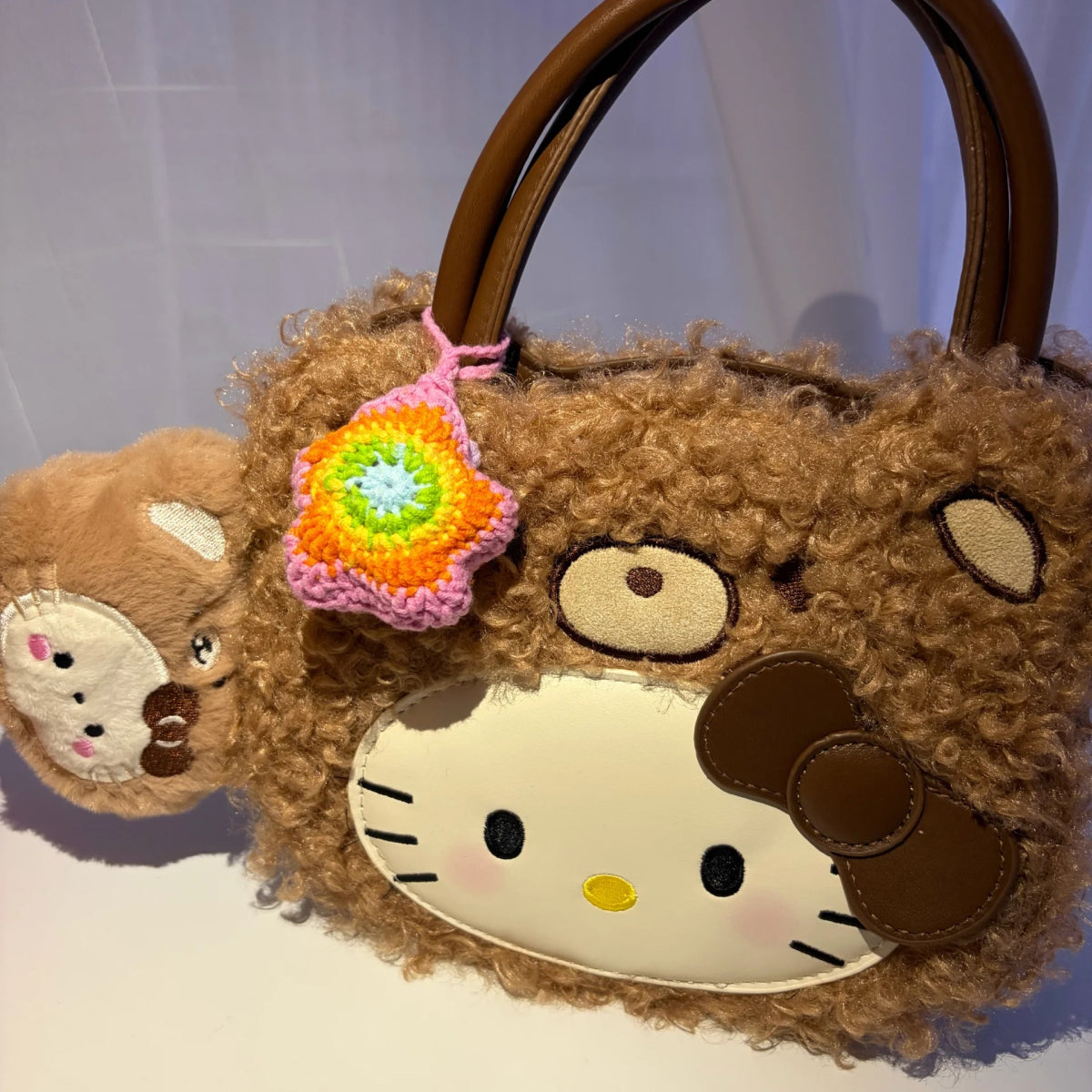 【手編みキット】hoshi charm(ほしチャーム)|デイジー・スター 2点セット|バッグチャーム&ボトルホルダーの2wayデザイン|編み方動画付き