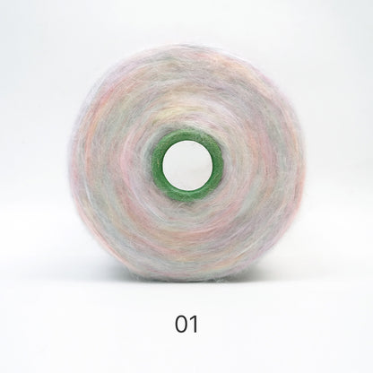 【手編みキット】Fairy Shell Shawl（フェアリーシェルショール）｜シェル模様の透かし編み大判ショール｜玉編みフリンジ・グラデーションヤーン｜編み図＋一部動画付き