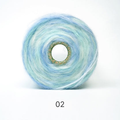 【手編みキット】Fairy Shell Shawl（フェアリーシェルショール）｜シェル模様の透かし編み大判ショール｜玉編みフリンジ・グラデーションヤーン｜編み図＋一部動画付き