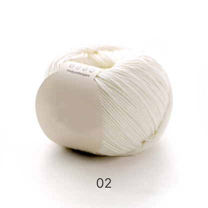 【綿100%】Pure Cotton（ピュアコットン）50g｜100%コットン糸｜通気性抜群で心地よい｜ベビー服・オールシーズン対応