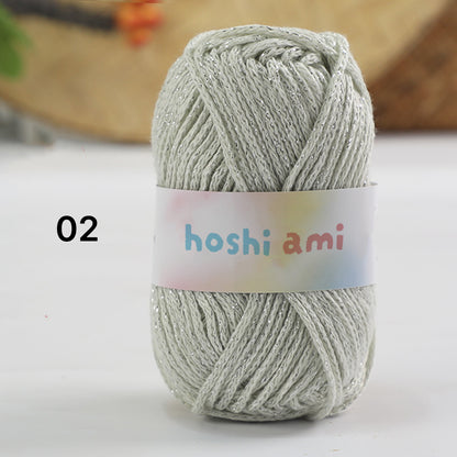 Starlight Lame Cotton（スターライト・ラメコットン）50g｜ふんわりコットン×きらめく銀糸｜バッグ・帽子・韓国風小物に｜高見えデザイン｜全29色