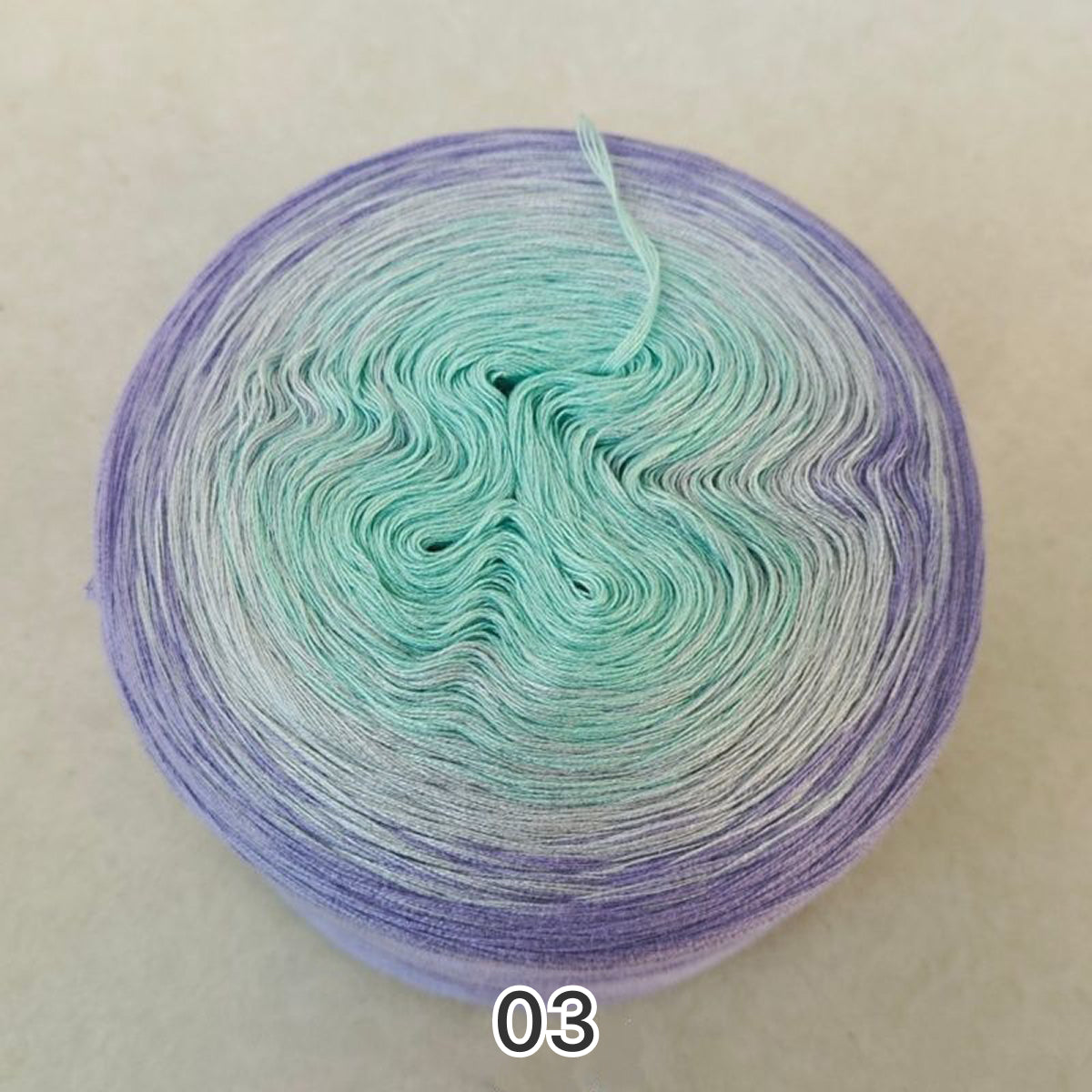 【シルケット加工・綿100%】Joyful Cake Yarn（ジョイフルケーキヤーン）｜ロングピッチ段染め・韓国風｜夏用ウェア・ショール・ブランケットに最適｜全37色｜電子版 ショール編みレシピ プレゼント！
