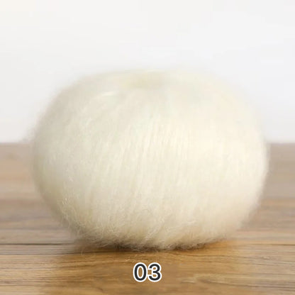 Sea Mohair（シーモヘア）25g ｜アルパカ50%×モヘア50%｜ふんわり軽やか｜引き揃え糸・透け感ニット・マフラー作り｜韓国ファッション｜全20色