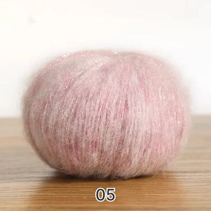 Sea Mohair（シーモヘア）25g ｜アルパカ50%×モヘア50%｜ふんわり軽やか｜引き揃え糸・透け感ニット・マフラー作り｜韓国ファッション｜全20色