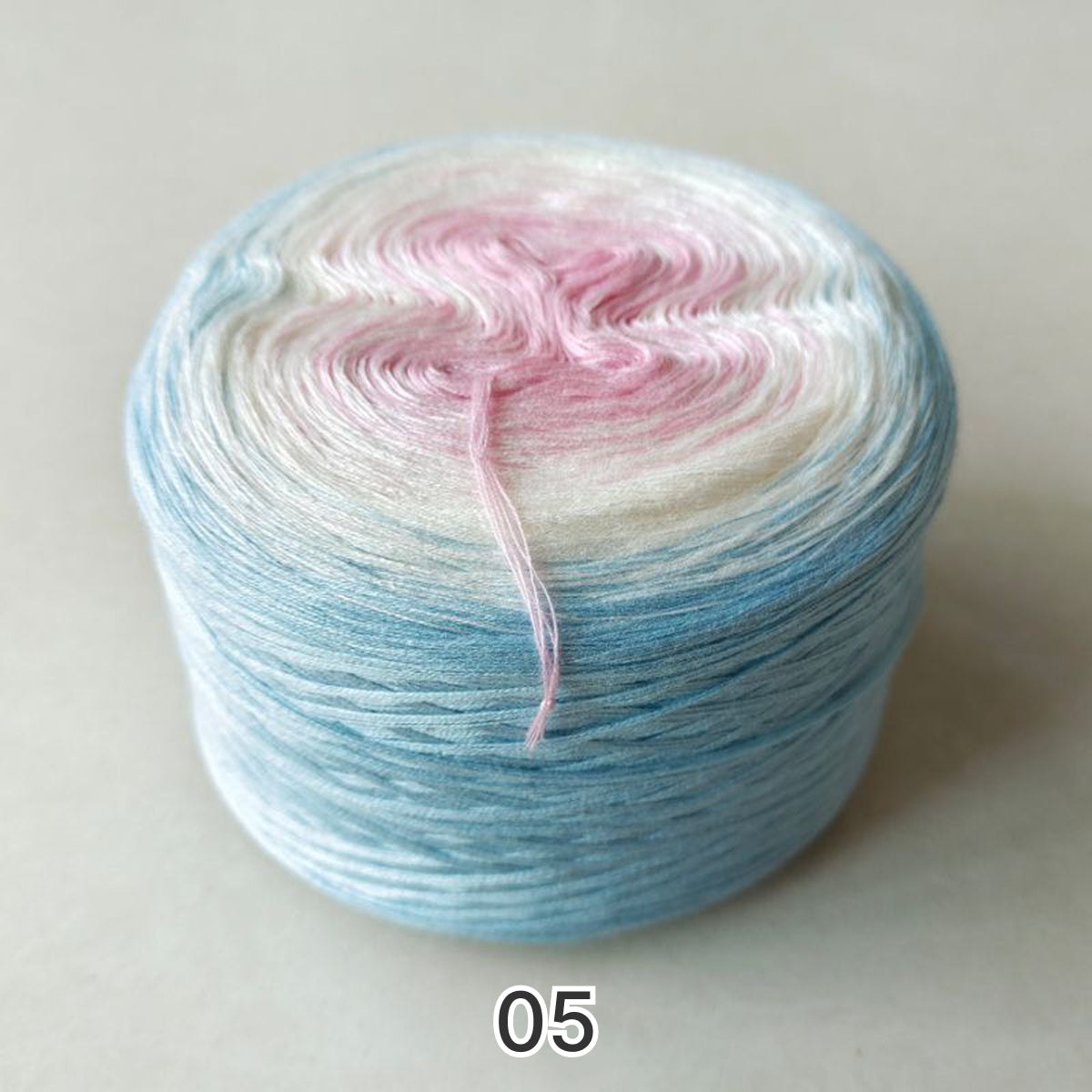 【シルケット加工・綿100%】Joyful Cake Yarn（ジョイフルケーキヤーン）｜ロングピッチ段染め・韓国風｜夏用ウェア・ショール・ブランケットに最適｜全37色｜電子版 ショール編みレシピ プレゼント！