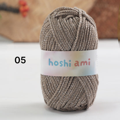 Starlight Lame Cotton（スターライト・ラメコットン）50g｜ふんわりコットン×きらめく銀糸｜バッグ・帽子・韓国風小物に｜高見えデザイン｜全29色