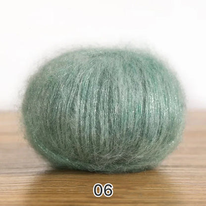 Sea Mohair（シーモヘア）25g ｜アルパカ50%×モヘア50%｜ふんわり軽やか｜引き揃え糸・透け感ニット・マフラー作り｜韓国ファッション｜全20色