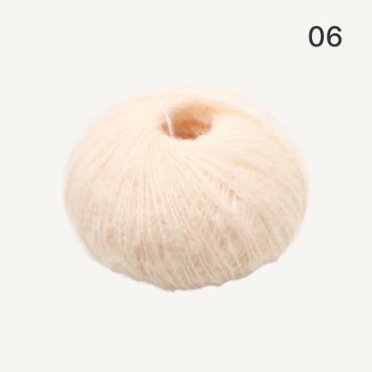 Fuwari Mohair（フワリモヘア）25g｜極上の肌触り｜綿あめのように軽やか｜引き揃え・透かし編み・ベビーウェアに｜全40色