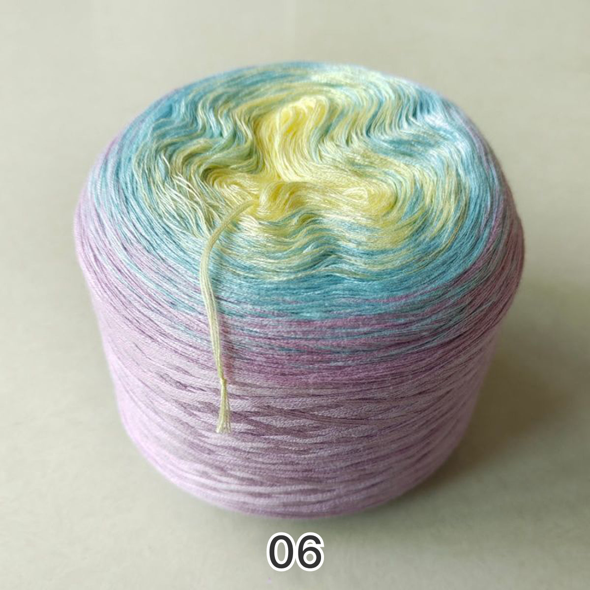 【シルケット加工・綿100%】Joyful Cake Yarn（ジョイフルケーキヤーン）｜ロングピッチ段染め・韓国風｜夏用ウェア・ショール・ブランケットに最適｜全37色｜電子版 ショール編みレシピ プレゼント！