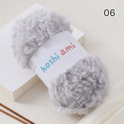 Fake Fur Yarn（フェイクファーヤーン）100g｜極太｜もこもこ エコファー｜星ポンチョ・マフラー・バッグ・ラグ｜全22色