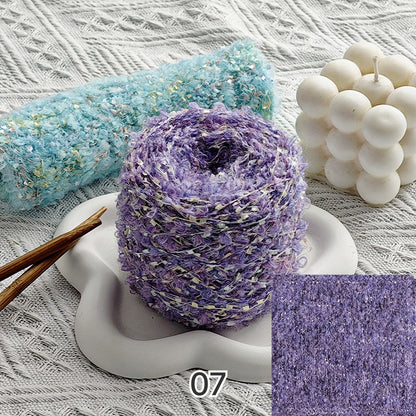 Dreamy Sparkle Yarn（ドリーミースパークルヤーン）｜ウール混紡・引き揃え糸｜スパンコール付き・韓国風マカロンカラー｜全15色