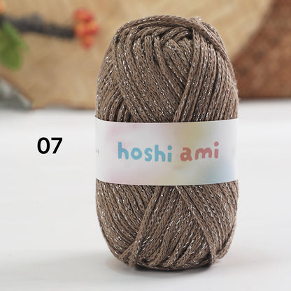 Starlight Lame Cotton（スターライト・ラメコットン）50g｜ふんわりコットン×きらめく銀糸｜バッグ・帽子・韓国風小物に｜高見えデザイン｜全29色