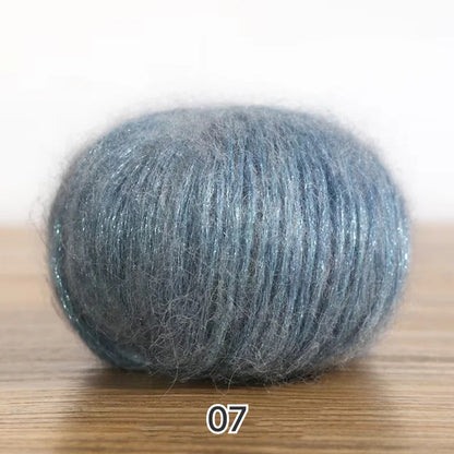 Sea Mohair（シーモヘア）25g ｜アルパカ50%×モヘア50%｜ふんわり軽やか｜引き揃え糸・透け感ニット・マフラー作り｜韓国ファッション｜全20色