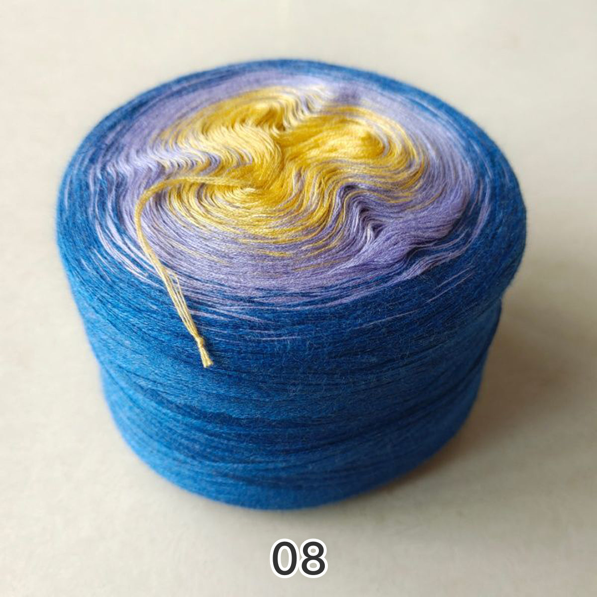 【シルケット加工・綿100%】Joyful Cake Yarn（ジョイフルケーキヤーン）｜ロングピッチ段染め・韓国風｜夏用ウェア・ショール・ブランケットに最適｜全37色｜電子版 ショール編みレシピ プレゼント！