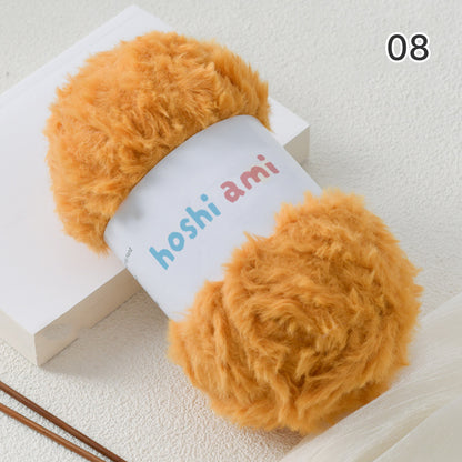 Fake Fur Yarn（フェイクファーヤーン）100g｜極太｜もこもこ エコファー｜星ポンチョ・マフラー・バッグ・ラグ｜全22色