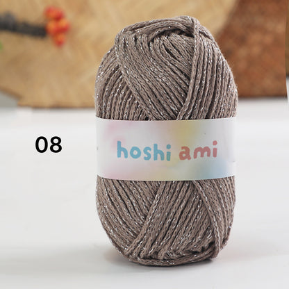 Starlight Lame Cotton（スターライト・ラメコットン）50g｜ふんわりコットン×きらめく銀糸｜バッグ・帽子・韓国風小物に｜高見えデザイン｜全29色