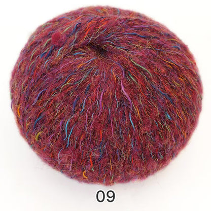 Hanabi Alpaca（ハナビ アルパカ）50g｜花火の彩り｜スーパーキッドモヘヤ＆アルパカ混｜韓国トレンド｜引き揃え風の華やかさ｜ファンシーヤーン｜全16色