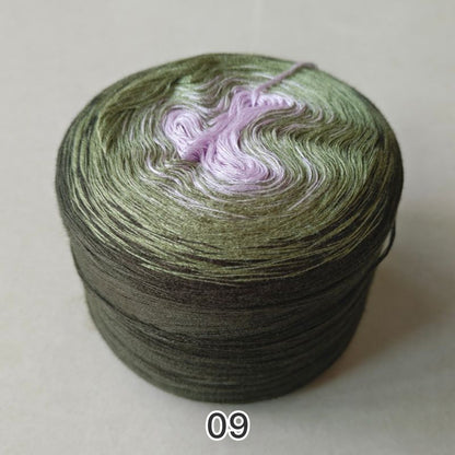 【シルケット加工・綿100%】Joyful Cake Yarn（ジョイフルケーキヤーン）｜ロングピッチ段染め・韓国風｜夏用ウェア・ショール・ブランケットに最適｜全37色｜電子版 ショール編みレシピ プレゼント！