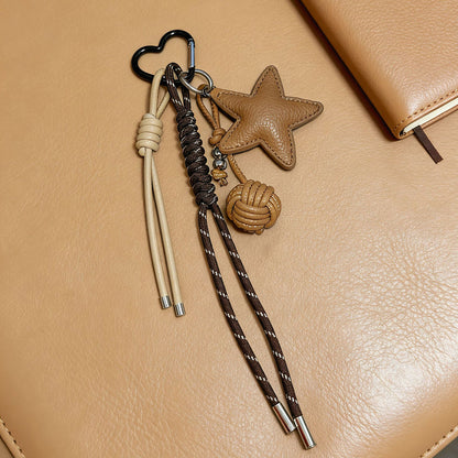 【手編みキット】ブリージーバッグ (Breezy Bag)｜ラフィア風透かし模様のかごバッグ｜春夏ワンショルダーバッグ｜63色｜hoshiamiオリジナル星型PUレザーチャーム付き｜電子版編み図付き