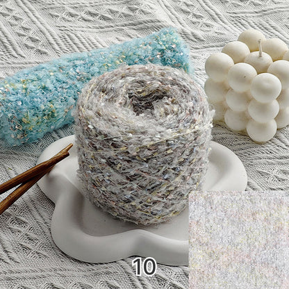 Dreamy Sparkle Yarn（ドリーミースパークルヤーン）｜ウール混紡・引き揃え糸｜スパンコール付き・韓国風マカロンカラー｜全15色