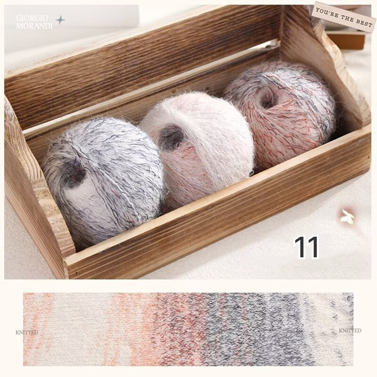 Hane Mohair（ハネモヘア）50g｜グラデーションモヘア糸｜羽のように軽やかでシルクのような艶感｜全12色