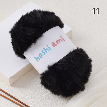 Fake Fur Yarn（フェイクファーヤーン）100g｜極太｜もこもこ エコファー｜星ポンチョ・マフラー・バッグ・ラグ｜全22色