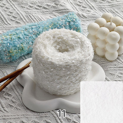 Dreamy Sparkle Yarn（ドリーミースパークルヤーン）｜ウール混紡・引き揃え糸｜スパンコール付き・韓国風マカロンカラー｜全15色