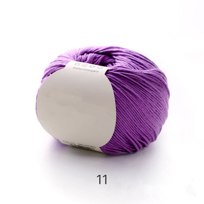【綿100%】Pure Cotton（ピュアコットン）50g｜100%コットン糸｜通気性抜群で心地よい｜ベビー服・オールシーズン対応