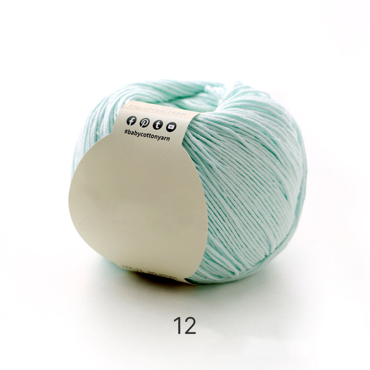 【綿100%】Pure Cotton（ピュアコットン）50g｜100%コットン糸｜通気性抜群で心地よい｜ベビー服・オールシーズン対応