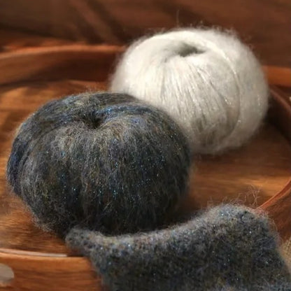 Sea Mohair（シーモヘア）25g ｜アルパカ50%×モヘア50%｜ふんわり軽やか｜引き揃え糸・透け感ニット・マフラー作り｜韓国ファッション｜全20色