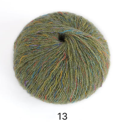 Hanabi Alpaca（ハナビ アルパカ）50g｜花火の彩り｜スーパーキッドモヘヤ＆アルパカ混｜韓国トレンド｜引き揃え風の華やかさ｜ファンシーヤーン｜全16色