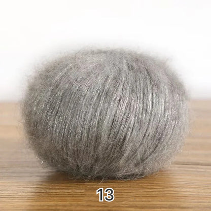 Sea Mohair（シーモヘア）25g ｜アルパカ50%×モヘア50%｜ふんわり軽やか｜引き揃え糸・透け感ニット・マフラー作り｜韓国ファッション｜全20色