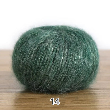 Sea Mohair（シーモヘア）25g ｜アルパカ50%×モヘア50%｜ふんわり軽やか｜引き揃え糸・透け感ニット・マフラー作り｜韓国ファッション｜全20色