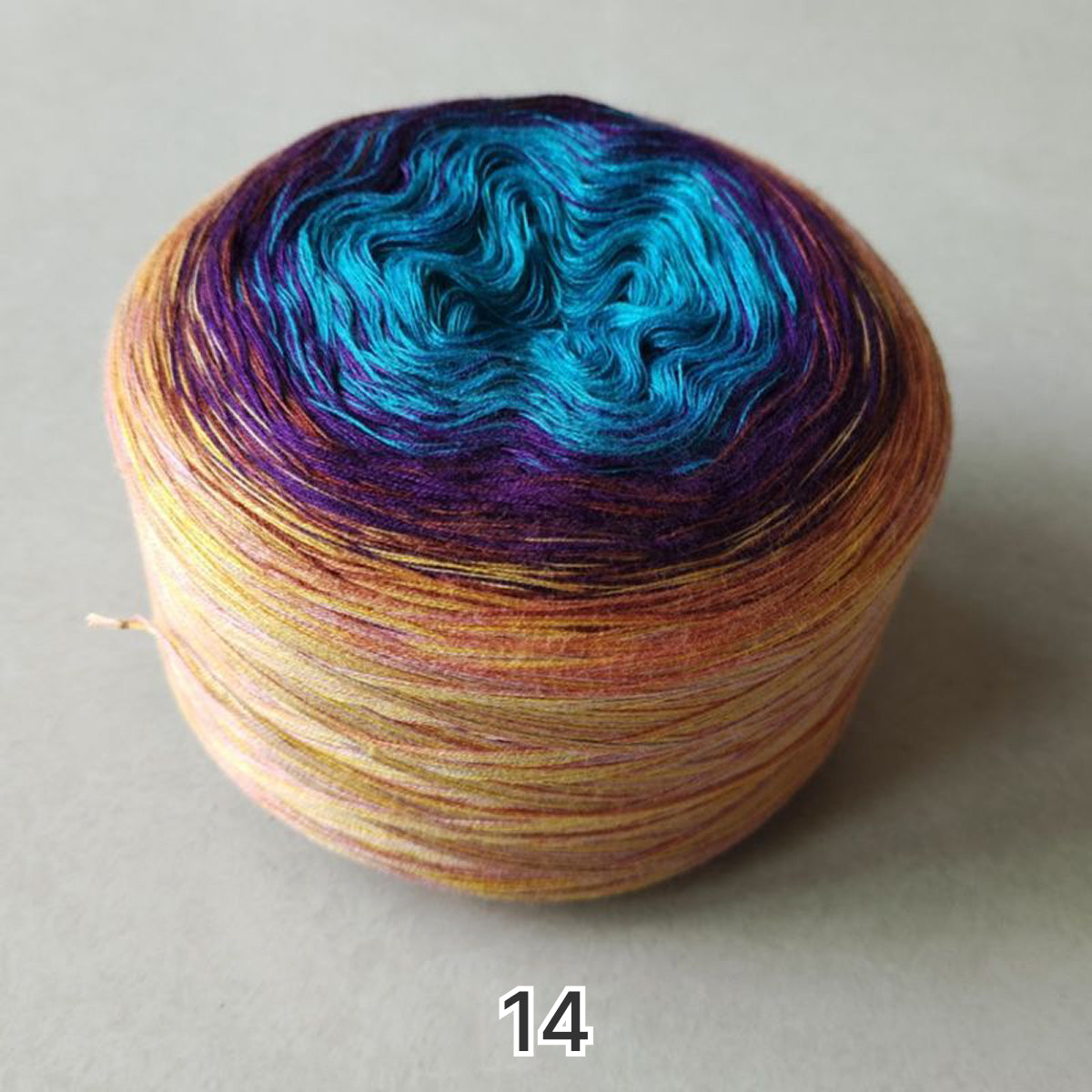 【シルケット加工・綿100%】Joyful Cake Yarn（ジョイフルケーキヤーン）｜ロングピッチ段染め・韓国風｜夏用ウェア・ショール・ブランケットに最適｜全37色｜電子版 ショール編みレシピ プレゼント！