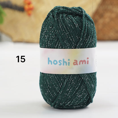 Starlight Lame Cotton（スターライト・ラメコットン）50g｜ふんわりコットン×きらめく銀糸｜バッグ・帽子・韓国風小物に｜高見えデザイン｜全29色