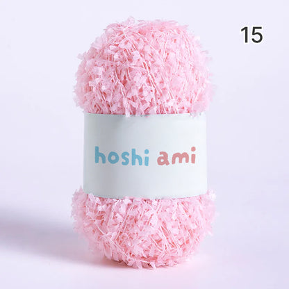 Leaf Ribbon Yarn（リーフリボンヤーン）｜韓国風ファンシーヤーン｜単独でも引き揃え用としても最適｜純色＆グラデーション｜全33色