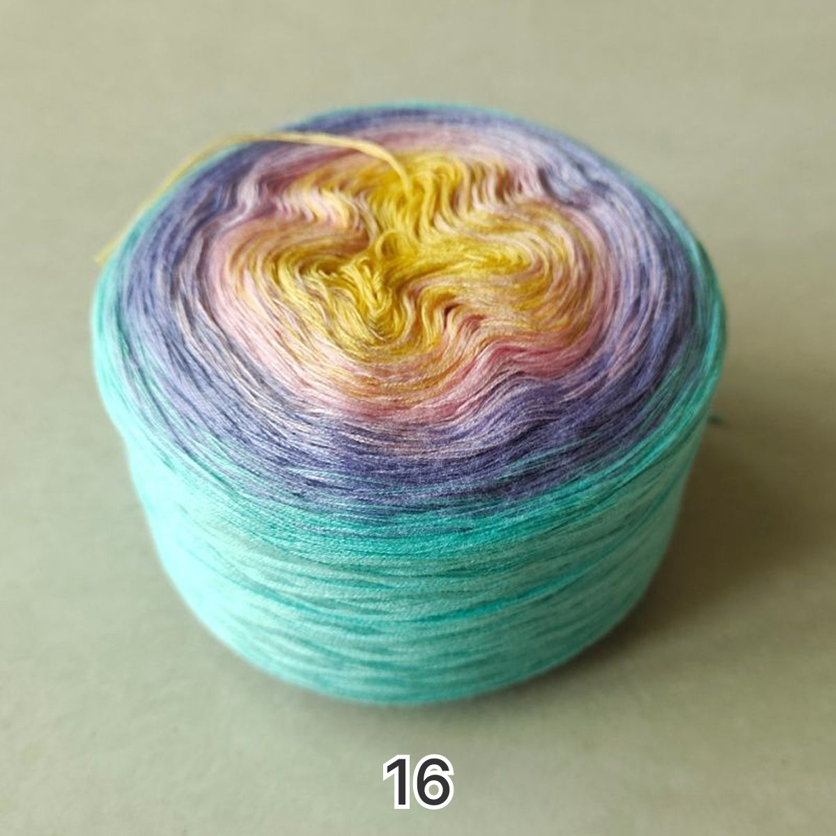 【シルケット加工・綿100%】Joyful Cake Yarn（ジョイフルケーキヤーン）｜ロングピッチ段染め・韓国風｜夏用ウェア・ショール・ブランケットに最適｜全37色｜電子版 ショール編みレシピ プレゼント！