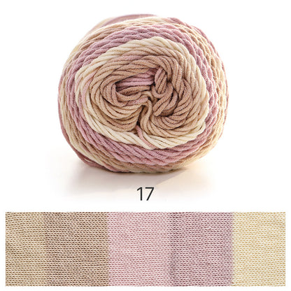 Rainbow Cotton（レインボーコットン） 100g｜カラフルなグラデーションケーキヤーン｜編むだけで可愛いボーダー柄｜韓国風｜コットン混合｜全23色