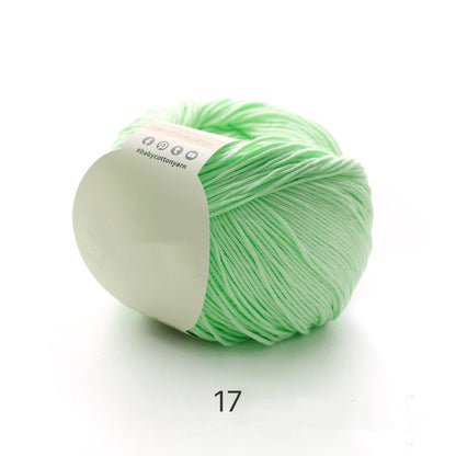 【綿100%】Pure Cotton（ピュアコットン）50g｜100%コットン糸｜通気性抜群で心地よい｜ベビー服・オールシーズン対応