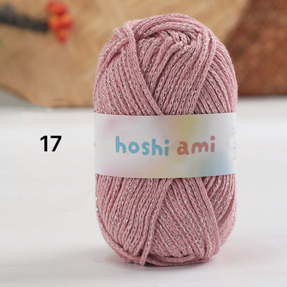 Starlight Lame Cotton（スターライト・ラメコットン）50g｜ふんわりコットン×きらめく銀糸｜バッグ・帽子・韓国風小物に｜高見えデザイン｜全29色