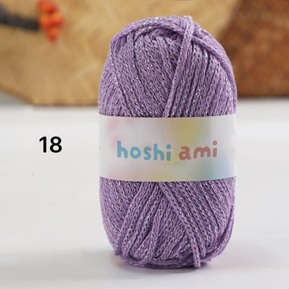 Starlight Lame Cotton（スターライト・ラメコットン）50g｜ふんわりコットン×きらめく銀糸｜バッグ・帽子・韓国風小物に｜高見えデザイン｜全29色