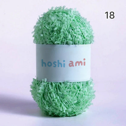 Leaf Ribbon Yarn（リーフリボンヤーン）｜韓国風ファンシーヤーン｜単独でも引き揃え用としても最適｜純色＆グラデーション｜全33色