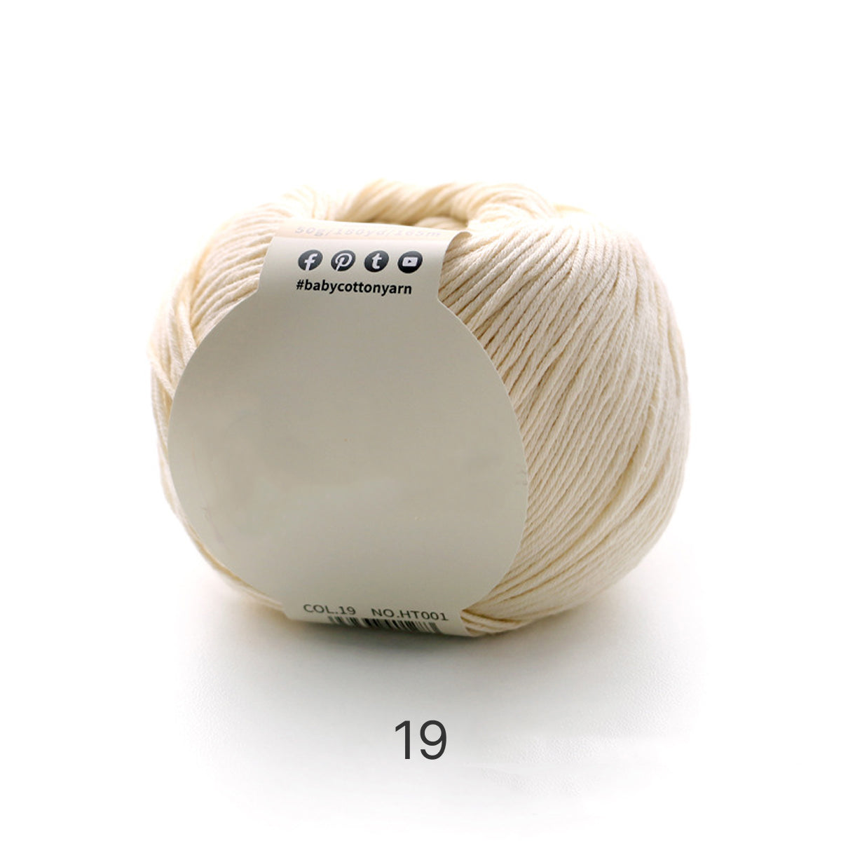 【綿100%】Pure Cotton（ピュアコットン）50g｜100%コットン糸｜通気性抜群で心地よい｜ベビー服・オールシーズン対応